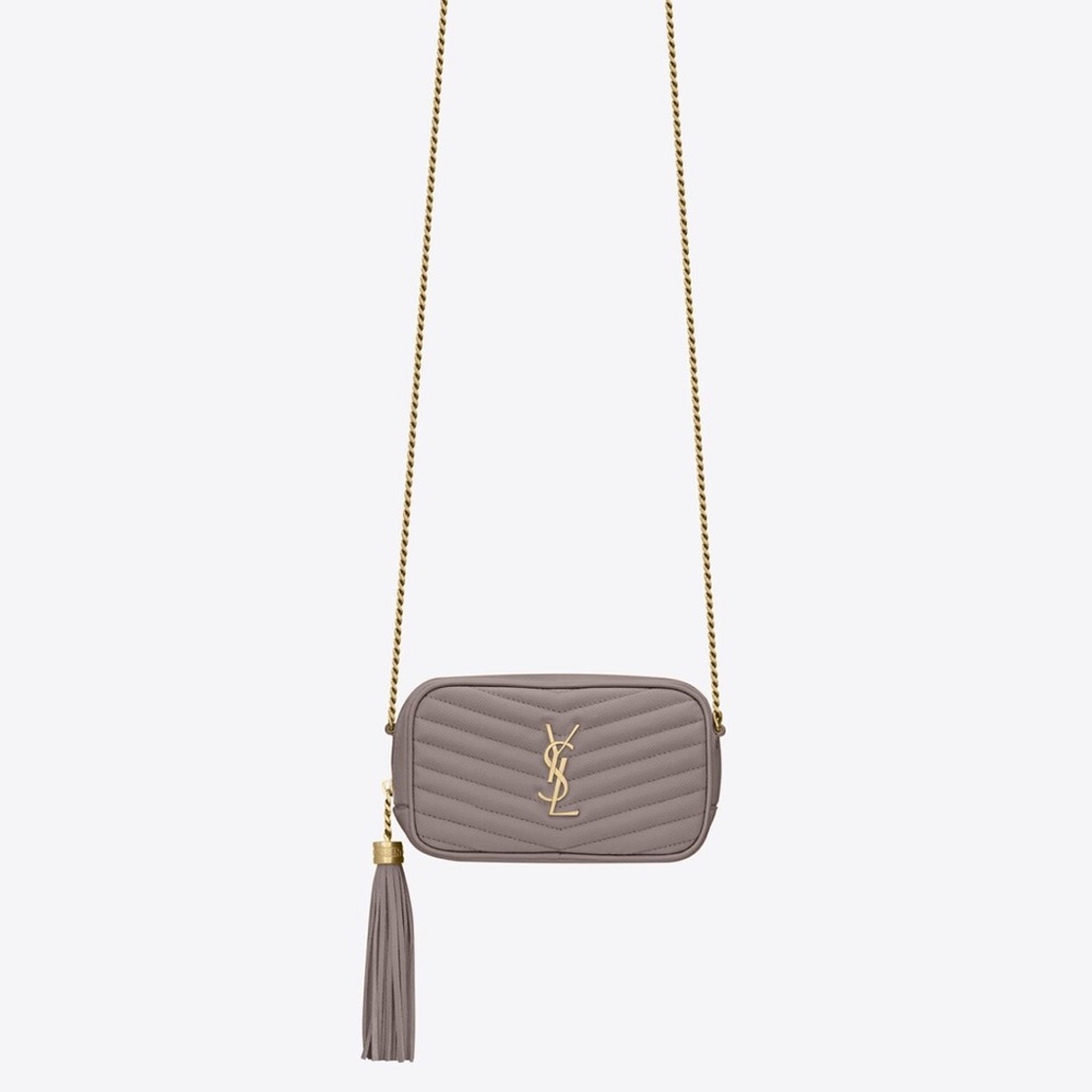 SOLD 🤍 LOU MINI QUILTED GRAIN DE POUDRE LEATHER - Picture 2 of 8